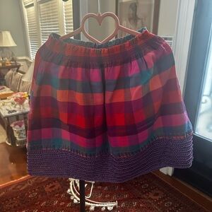 Du Pareil au Même Multicolor Plaid A-Line Skirt for Girls - Size: 5 years